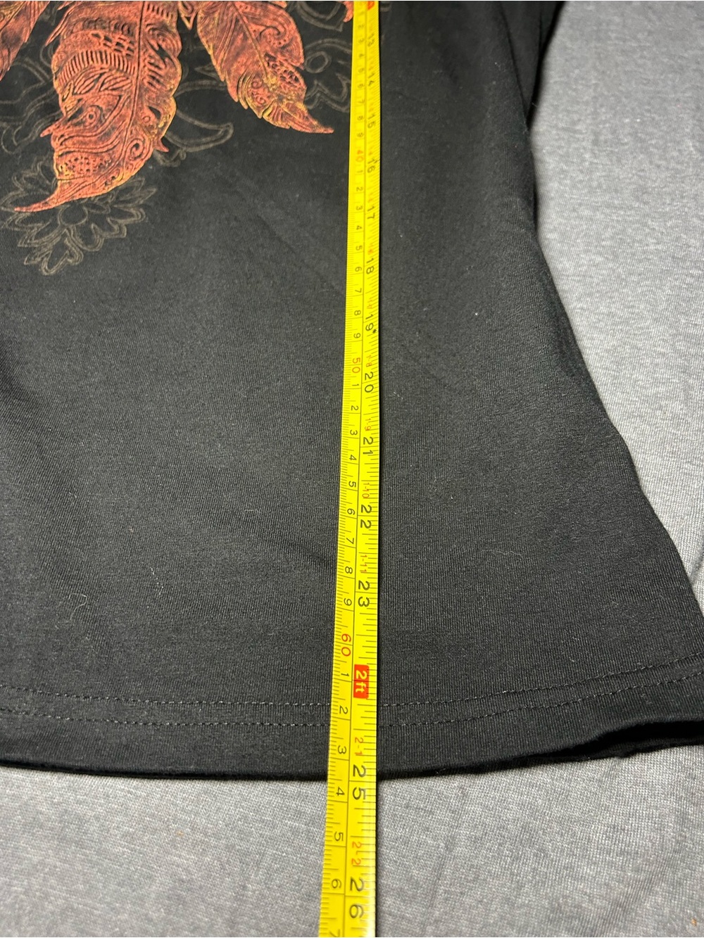 Harley-Davidson Black Lace-Up Camisole Tank with Rust Feather Graphic - Picture 4 of 9